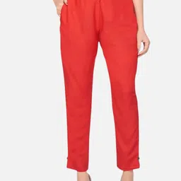 neckbook Women Slim Fit Mid-Rise Cotton Trouser-image-32
