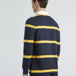 Pepe Jeans Navy Cotton Regular Fit Striped Sweatshirt image 2
