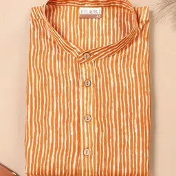 FILORI STUDIO Men Striped Kurta image 5