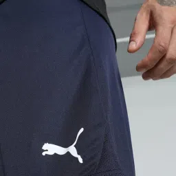 Puma Blue Regular Fit Logo Printed Sports Shorts image 4