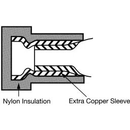 RS PRO Insulated Crimp Spade Connector 0.8 mm Thickness Blue, 2673830 image 3