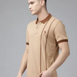 U.S. Polo Assn. Striped Polo Collar Pure Cotton Slim Fit T-shirt image 3