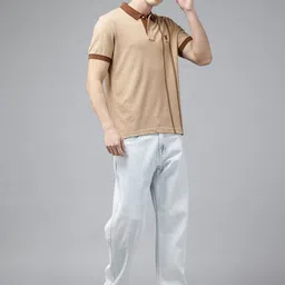 U.S. Polo Assn. Striped Polo Collar Pure Cotton Slim Fit T-shirt image 2