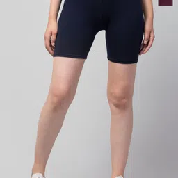 DRAXSTAR Women Pack of 2 Skinny Fit Low-Rise Cycling Sports Shorts-image-72