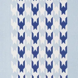 Aura Blue & White Geometric 300 TC King Bedsheet Set 2.50 m x 2.15 m image 3