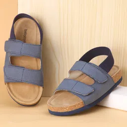 Babyoye Sandals  With Velcro & Backstrap Closure - Blue-image-5