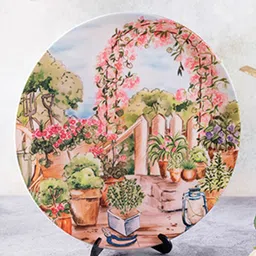 Kolorobia English Flower-adorned Garden Decorative Wall Plate-picture-11