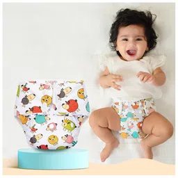 BASIC for Baby Reusable Cloth Diapers for Babies l Adjustable & Washable l 3M - 3Y l Rash Free Diaper - Sheep-picture-12