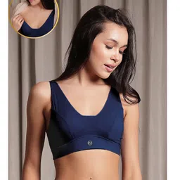 Zelena 95% Modal 5% Lycra Knit Solid Padded Maternity Bra With Front Open Nursing Access - Navy Blue-picture-25