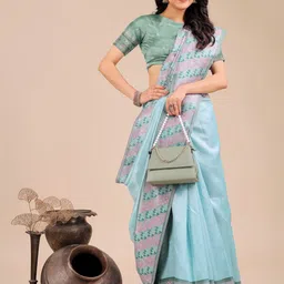 Mitera Woven Design Zari Silk Saree image 3