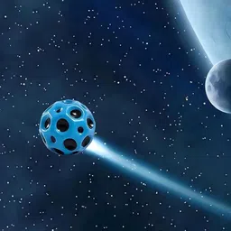 AKN TOYS Astro Jump Ball - Bouncing Ball for Children, High Jumps Rubber Ball, Space Ball, Moonball, Make a Popping Noise,High Bounce Hole Ball - PACK OF 3 COLOR MAY VARY image 2