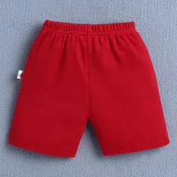 BUMZEE Cotton Pack Of 4 Vehicle & London Theme Printed Shorts - Red & Navy image 3