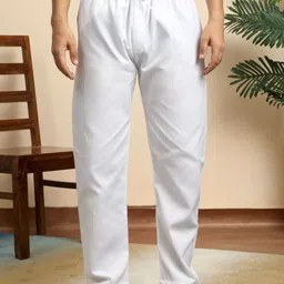 KRAFT INDIA Men Floral Printed Mandarin Collar Regular Knee Length Straight Kurta Set image 2