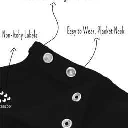 Zeezeezoo Family Theme 100% Cotton Knit Half Sleeves Familys First Gen Beta Text Printed Onesie - Black image 4