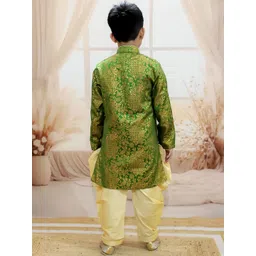 BownBee Boys Woven Design Sherwani Set image 4