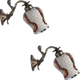 1ST TIME Multicoloured & White Textured Metal Wall Lamp-picture-15