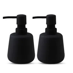 UMAI Black 2 piece Solid Ceramic Soap Dispenser image 2