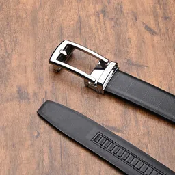 LOUIS STITCH Men Textured Leather Formal Belt image 5