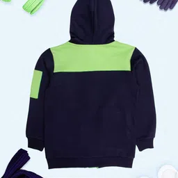 KiddoPanti Boys Colourblocked Hooded Long Sleeves Sweatshirt image 2