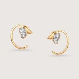Mia by Tanishq Chic Tulip 14k Gold & Diamond Stud Earrings for Women-picture-14