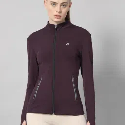 ATHLISIS Wine Polyester Solid Sports Jacket-picture-11