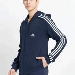 Adidas Blue M 3S FT FZ HD Jacket image 3