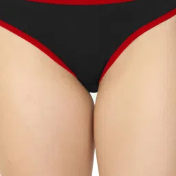 AROUSY Black Plain Hipster Panty image 3