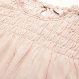 Label Ritu Kumar Peach Relaxed Fit Floral Print Top image 5