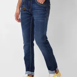 Spykar Blue Cotton Skinny Fit Jeans image 3