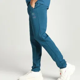 Puma x one8 Teal Blue Slim Fit Cotton Trackpants image 3