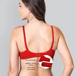 LYRA Cotton Rich Mesh Ladder Wire Free Moulded and Seamless Bra image 3