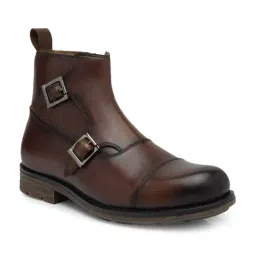 Teakwood Leathers Men's Dark Brown Monk Boots-picture-24