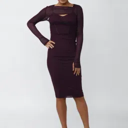 Forever 21 Purple Bodycon Dress-image-54