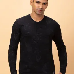 Being Human Black Regular Fit Printed Henley T-Shirt-picture-25