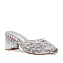 Eridani Women's Oviya Silver Mule Shoes-picture-26