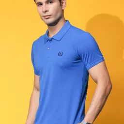 Cloak & Decker by Monte Carlo Royal Blue Regular Fit Polo T-Shirt image 3