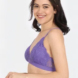 Rosaline by Zivame Purple Solid Bra image 3