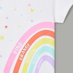 Fame Forever by Lifestyle Kids White Cotton Printed T-Shirt image 3