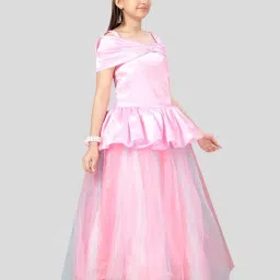Aarika Kids Pink Flared Fit Gown image 3