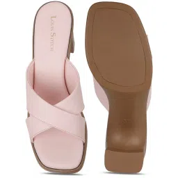 Louis Stitch Women's Pink Cross Strap Sandals image 3