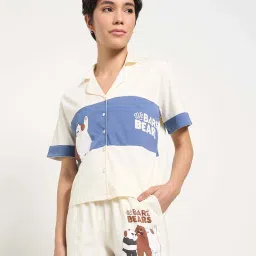 Dreamz by Pantaloons White Printed Shorts Set image 3