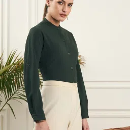 Style Quotient Green Textured Shirt image 3