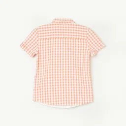 Fame Forever by Lifestyle Kids Coral Cotton Chequered Shirt image 3