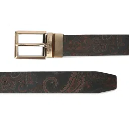 Simon Carter Multicolor Leather Printed Casual Belt for Men image 3