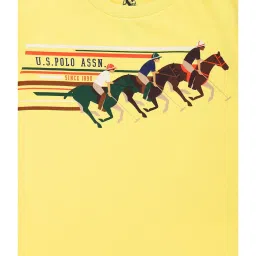 U.S. Polo Assn. Kids Yellow Printed T-Shirt image 3