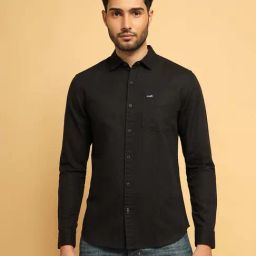 Wrangler Black Regular Fit Cotton Linen Shirt-picture-42