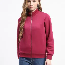 MADAME Purple Cotton Relaxed Fit Sweatshirt-image-40