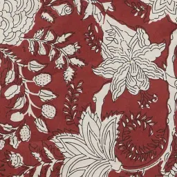 Melange By Lifestyle Maroon Cotton Regular Fit Floral Print Kurta image 5