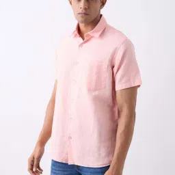 Spykar Pink Slim Fit Shirt image 4