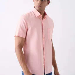 Spykar Pink Slim Fit Shirt image 3